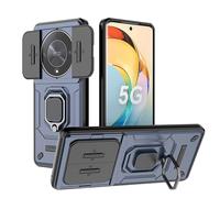 ILING Funda para Honor Magic6 Lite/Honor X9b, Protección de Grado Militar Armadura Carcasa Cubierta Protectora de la Cámara Case, Hard PC Antigolpes Estuche, Azul