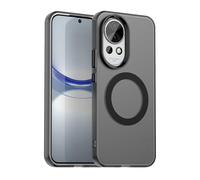 ILING Funda para Huawei Nova 13, Compatible con Carga Magnética, Ultradelgado Mate Translúcido Antigolpes Rígido PC Carcasa, Suave Silicona TPU Bumper Cubierta (Negro)