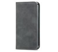 ILING Funda para Motorola Edge 60 Pro, Carcasa Billetera de Cuero PU con Bloqueo RFID/Soporte/Ranura para Tarjeta/Cierre Magnético. Retro Antigolpes Flip Cubierta (Gris)