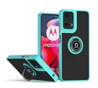 ILING Funda para Motorola Moto G24/Moto G24 Power, Ultra Delgado Mate Translúcido Antigolpes Dura PC Carcasa, Suave Silicona TPU Bumper Estuche con Anillo de Soporte (Cielo Azul)