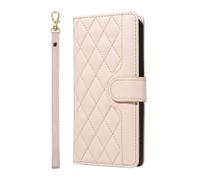 ILING Funda para OPPO A18 4G / OPPO A38 4G, Carcasa Billetera de Cuero PU con Bloqueo RFID, Soporte Plegable, Ranura para Tarjeta, Elegante Lujosa Mujer Antigolpes Cubierta (Beige)