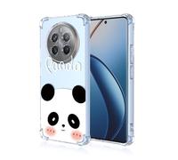 ILING Funda para Realme 12 4G / Realme 12+ Plus 5G, Diseño de Flores y Dibujos Animados Lindo Ultradelgado Elegante Carcasa, Suave Silicona Transparente TPU Bumper Cubierta (Panda)