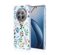 ILING Funda para Realme 12 4G / Realme 12+ Plus 5G, Diseño de Flores y Dibujos Animados Lindo Ultradelgado Elegante Carcasa, Suave Silicona Transparente TPU Bumper Cubierta (Jardín Secreto)