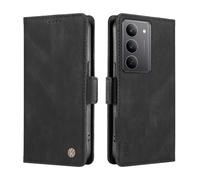 ILING Funda para Realme 14X 5G / Realme C75 4G, Carcasa Billetera de Cuero PU con Bloqueo RFID/Soporte/Ranura para Tarjeta/Magnético. Ultradelgado Antigolpes Flip Cubierta (Negro)