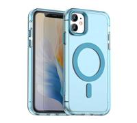 ILING Funda para Realme C63/Realme C61/Realme Note 60/Realme Note 60X, Compatible con Carga Magnética, Ultradelgado Mate Translúcido Antigolpes Rígido PC Carcasa, Suave Silicona TPU Cubierta (Azul)
