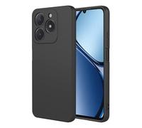 ILING Funda para Realme C63/Realme C61/Realme Note 60/Realme Note 60X, Diseño de Suave Silicona Líquida en Color Sólido Simple Carcasa Protectora Ultradelgado Mate TPU Antigolpes Cubierta (Negro)