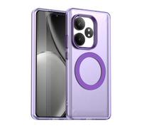 ILING Funda para Realme GT 6 5G / Realme GT 6T 5G, Compatible con Carga Magnética, Ultradelgado Mate Translúcido Antigolpes Rígido PC Carcasa, Suave Silicona TPU Bumper Cubierta (Púrpura)