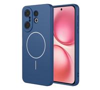 ILING Funda para Vivo X200 FE 5G, Compatible con Carga Magnética, Ultradelgado Suave Silicona Líquida en Color Sólido Simple Carcasa Mate TPU Antigolpes Cubierta (Azul)