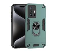 ILING Funda para Xiaomi 11T Pro 5G / Xiaomi 11T 5G, Ultradelgado Mate Armor Carcasa con 360 Anillo Soporte Dura PC y Silicona TPU Bumper Antigolpes Cubierta Case (Verde)