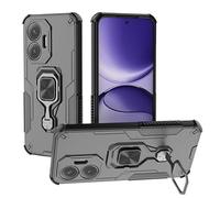 ILING Funda para Xiaomi Poco F7 5G, Ultradelgado Militar Armor Antigolpes Carcasa con 360 Metal Anillo Soporte, Dura PC y Suave Silicona TPU Bumper Cubierta Case (Negro)