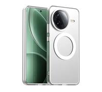ILING Funda para Xiaomi Poco F7 Pro 5G, Compatible con Carga Magnética, Ultradelgado Mate Translúcido Antigolpes Rígido PC Carcasa, Suave Silicona TPU Bumper Cubierta (Blanco)