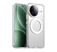 ILING Funda para Xiaomi Poco F7 Ultra 5G, Compatible con Carga Magnética, Ultradelgado Mate Translúcido Antigolpes Rígido PC Carcasa, Suave Silicona TPU Bumper Cubierta (Blanco)