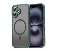 ILING Funda para Xiaomi Redmi 15C 4G, Compatible con MagSafe Magnética, Ultradelgado Sedoso Mate Translúcido Rígido PC Carcasa, Antigolpes Silicona TPU Bumper Cubierta (Verde)