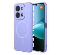 ILING Funda para Xiaomi Redmi 15C 5G/4G/POCO C85, Compatible con Carga Magnética, Ultradelgado Suave Silicona Líquida en Color Sólido Simple Carcasa Mate TPU Antigolpes Cubierta (Púrpura)