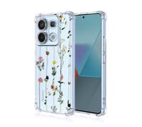 ILING Funda para Xiaomi Redmi Note 13 Pro 5G / Poco X6 5G, Diseño de Flores y Dibujos Animados Lindo Ultradelgado Elegante Carcasa, Suave Silicona Transparente TPU Bumper Cubierta (Vid de Flores)