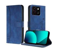 ILING Funda para ZTE Blade A35e, Flip Carcasa Magnética de Cuero PU Antigolpes con Tarjetero, Función de Soporte y Protección Completa Cámara Cubierta, Azul