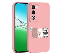ILING Líquida Silicona Funda para OPPO A5M / OPPO A5 5G/4G, Diseño de Flores y Dibujos Animados Lindo Ultradelgado Elegante Carcasa, Suave TPU Bumper Mate Antigolpes Cubierta (Rosa Q12)