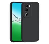 ILING Líquida Silicona Funda para OPPO A5M / OPPO A5 5G/4G, Ultradelgado Color Sólido Simple Elegante Carcasa, Suave TPU Bumper Mate Antigolpes Cubierta Estuche (Negro)