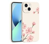 ILING Líquida Silicona Funda para OPPO A6X / OPPO A6 5G/4G/ OPPO A6K, Diseño de Flores y Dibujos Animados Lindo Ultradelgado Elegante Carcasa, Suave TPU Bumper Mate Antigolpes Cubierta, Blanco Q07