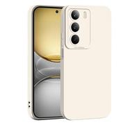 ILING Líquida Silicona Funda para Realme C71/Realme C73/Realme P3 Lite 4G, Ultradelgado Color Sólido Simple Elegante Carcasa, Suave TPU Bumper Mate Antigolpes Cubierta Estuche (Blanco)
