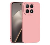 ILING Líquida Silicona Funda para Xiaomi 15T 5G, Ultradelgado Color Sólido Simple Elegante Carcasa, Suave TPU Bumper Mate Antigolpes Cubierta Estuche (Rosa)