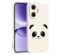 ILING Líquida Silicona Funda para Xiaomi Poco F7 5G, Diseño de Flores y Dibujos Animados Lindo Ultradelgado Elegante Carcasa, Suave TPU Bumper Mate Antigolpes Cubierta (Blanco Q06)