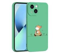 ILING Líquida Silicona Funda para Xiaomi Redmi 15C 4G, Diseño de Flores y Dibujos Animados Lindo Ultradelgado Elegante Carcasa, Suave TPU Bumper Mate Antigolpes Cubierta (Verde Q10)