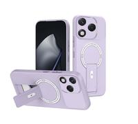 ILING Magnética Funda para Honor 400 Lite 5G de Invisible Soporte Ajustable, Protección Completa Lente Cámara con Tacto Suave y Sedoso Antigolpes Carcasa Cubierta, Púrpura