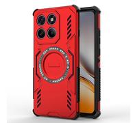 ILING Magnética Funda para Motorola Edge 70 5G, Apta para MagSafe, Ultradelgado Militar Armadura Dura PC Carcasa, Suave Silicona TPU Bumper Antigolpes Cubierta (Rojo)
