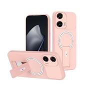 ILING Magnética Funda para Motorola Moto G85 5G / Moto S50 Neo 5G de Invisible Soporte Ajustable, Protección Completa Lente Cámara con Tacto Suave y Sedoso Antigolpes Carcasa Cubierta, Rosa