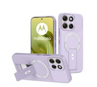 ILING Magnética Funda para Motorola Moto G86 5G de Invisible Soporte Ajustable, Protección Completa Lente Cámara con Tacto Suave y Sedoso Antigolpes Carcasa Cubierta, Púrpura