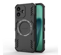 ILING Magnética Funda para Motorola Signature, Apta para MagSafe, Ultradelgado Militar Armadura Dura PC Carcasa, Suave Silicona TPU Bumper Antigolpes Cubierta (Negro)