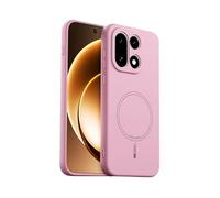 ILING Magnética Funda para OnePlus 15, Protección Lente Cámara con Ultra Slim Silicona Líquida Tacto Suave y Sedoso Antigolpes Carcasa Cubierta, Rosa