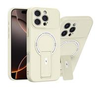ILING Magnética Funda para OPPO A6X 5G/4G de Invisible Soporte Ajustable, Protección Completa Lente Cámara con Tacto Suave y Sedoso Antigolpes Carcasa Cubierta, Blanco