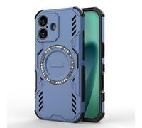 ILING Magnética Funda para OPPO A6X / OPPO A6 5G/4G/ OPPO A6K, Apta para MagSafe, Ultradelgado Militar Armadura Dura PC Carcasa, Suave Silicona TPU Bumper Antigolpes Cubierta (Azul)