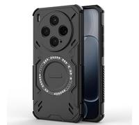 ILING Magnética Funda para Vivo X300 5G, Apta para MagSafe, Ultradelgado Militar Armadura Dura PC Carcasa, Suave Silicona TPU Bumper Antigolpes Cubierta (Negro)