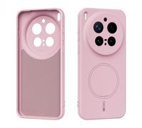 ILING Magnética Funda para Vivo X300 Pro 5G, Protección Lente Cámara con Ultra Slim Silicona Líquida Tacto Suave y Sedoso Antigolpes Carcasa Cubierta, Rosa