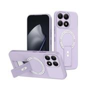 ILING Magnética Funda para Xiaomi 14T Pro 5G de Invisible Soporte Ajustable, Protección Completa Lente Cámara con Tacto Suave y Sedoso Antigolpes Carcasa Cubierta, Púrpura