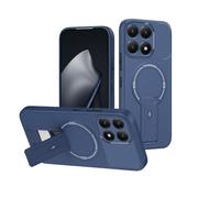 ILING Magnética Funda para Xiaomi 14T Pro 5G de Invisible Soporte Ajustable, Protección Completa Lente Cámara con Tacto Suave y Sedoso Antigolpes Carcasa Cubierta, Azul