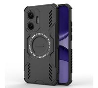 ILING Magnética Funda para Xiaomi Poco F7 5G, Apta para MagSafe, Ultradelgado Militar Armadura Dura PC Carcasa, Suave Silicona TPU Bumper Antigolpes Cubierta (Negro)