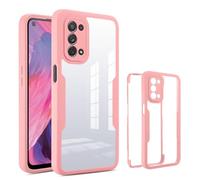 ILING Transparente Funda para OPPO A52 / OPPO A72 / OPPO A92, Moda Ultradelgado Antigolpes Carcasa con Protector de Pantalla Incorporado, Dura PC + Silicona TPU Bumper Cubierta (Rosa)