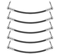 iLitLuk Cable de Conexión para Guitarra de 6.35 mm, Cable Patch para Pedale, 5 Unidades, Enchufe de Cable de Pedalera para Guitarra Bajo Pedal de Efectos Amplificador Piano con Teclado Mezclador, 15cm