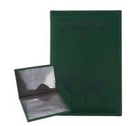 ILIYAH Funda para pasaporte, cartera de viaje, funda para pasaporte británico, cartera para pasaporte, verde oscuro, Minimalista