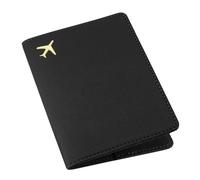 ILIYAH Porta Pasaporte Funda Protectora para Pasaporte de Cuero PU Porta Pasaporte Viajes Accesorios Passport Cover Portadocumentos Viaje(Negro)