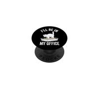 I'Ll Be In My Office - Divertido dueño de Gato Lindo Gatito Amante Gatos PopSockets PopGrip Adhesivo