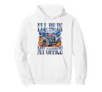 I'Ll Be In My Office Trucker Big Rig Driver Bandera Estadounidense Sudadera con Capucha