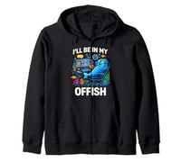 I'Ll Be In My Offish Funny Work from Home Fish Sudadera con Capucha
