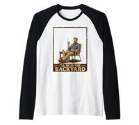 I'Ll Be in The Backyard Cigar Bourbon Dad Hombres Mujeres 2 Camiseta Manga Raglan