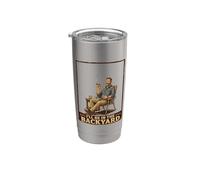 I'll Be in the Backyard Cigar Bourbon Dad Hombres Mujeres 2 Vaso térmico de acero inoxidable de doble pared