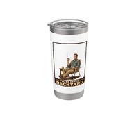 I'll Be in the Backyard Cigar Bourbon Dad Hombres Mujeres 2 Vaso térmico de acero inoxidable de doble pared